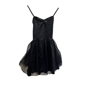 Balera Black Sequin Dance Costume Tutu Size Medium